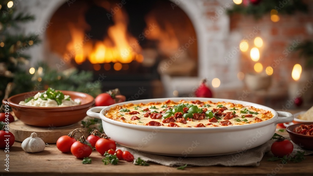Queso Fundido - Melted cheese with chorizo, served with warm tortillas Queso Fundido - Melted cheese with chorizo, served with warm tortillas