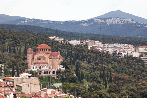 Aerial view of the Church of Saint Pavlos in Thessaloniki photo