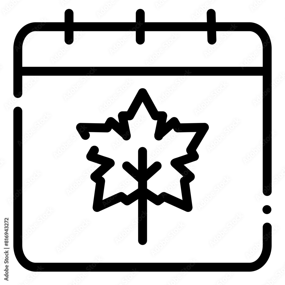 Autumn Icon in Line Style Autumn Icon in Line Style