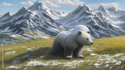 polar bear in the region Generated Ai 