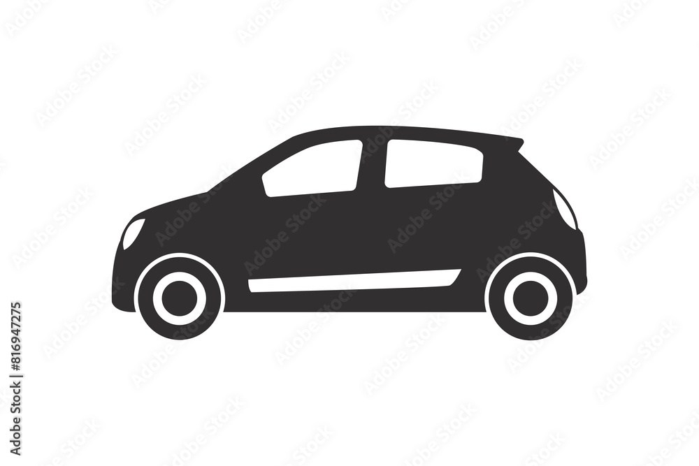 Simple car icon isolated on a white background Simple car icon isolated on a white background