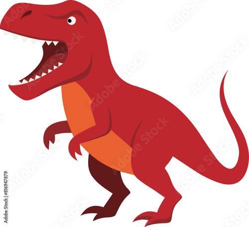 vector illustration tyrannosaurus rex dinosaur flat design