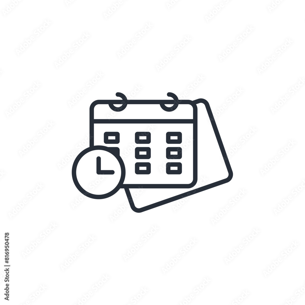 scedule icon. vector.Editable stroke.linear style sign for use web design,logo.Symbol illustration. scedule icon. vector.Editable stroke.linear style sign for use web design,logo.Symbol illustration.