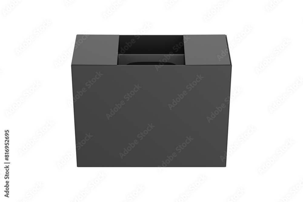 Paper Hard Box Mockup Isolated On White Background. 3d illustration Paper Hard Box Mockup Isolated On White Background. 3d illustration