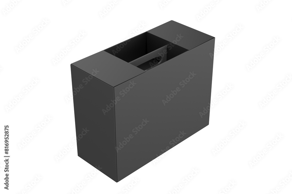 Paper Hard Box Mockup Isolated On White Background. 3d illustration Paper Hard Box Mockup Isolated On White Background. 3d illustration