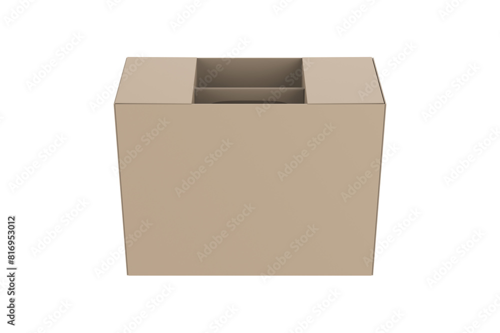 Paper Hard Box Mockup Isolated On White Background. 3d illustration Paper Hard Box Mockup Isolated On White Background. 3d illustration