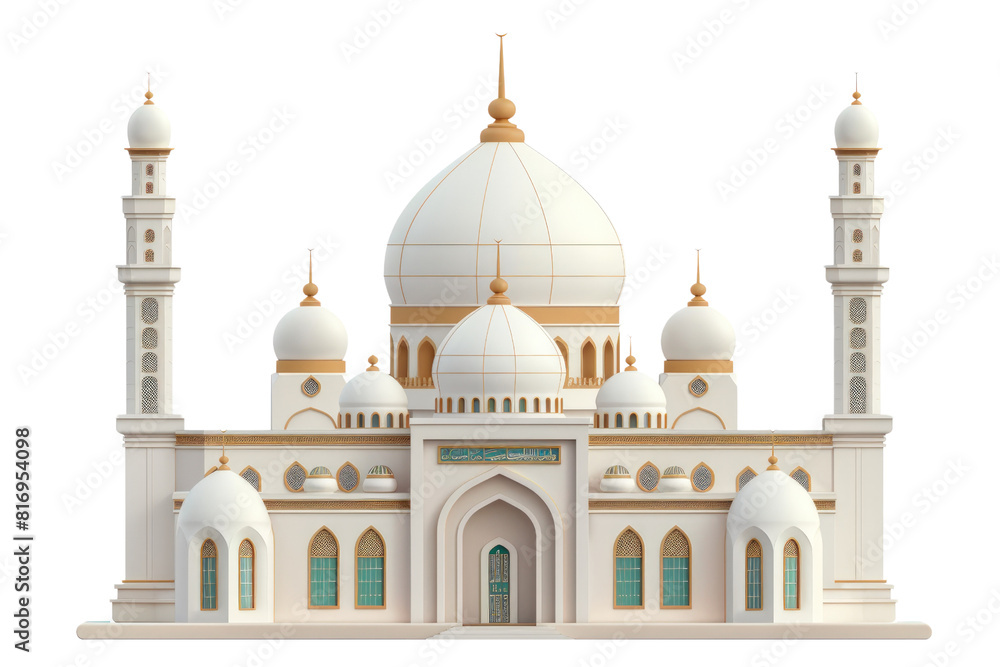 A large white building with gold accents and a dome, illustrations, clipart, isolated on a transparent background. A large white building with gold accents and a dome, illustrations, clipart, isolated on a transparent background.