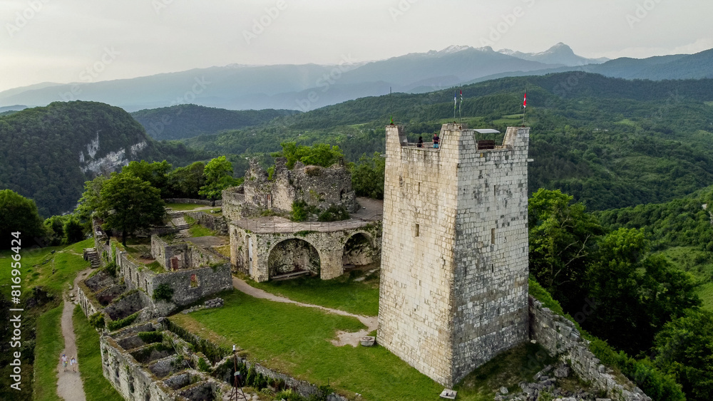 Bird's eye view of the Anakopia fortress in Abkhazia. Bird's eye view of the Anakopia fortress in Abkhazia.