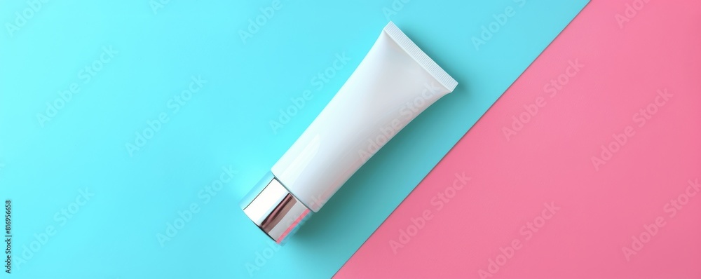 Bottle or tube of therapy gel top view Sleek design of acne therapy gel Technology tone Splitcomplementary color scheme Bottle or tube of therapy gel top view Sleek design of acne therapy gel Technology tone Splitcomplementary color scheme