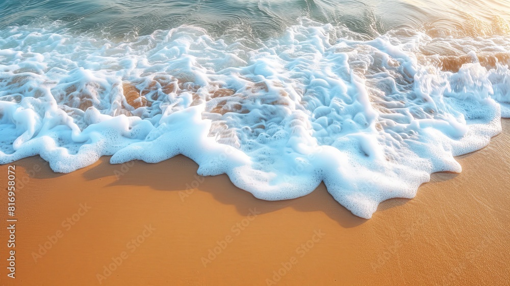 Obraz premium Sea wave crashing on the beach
