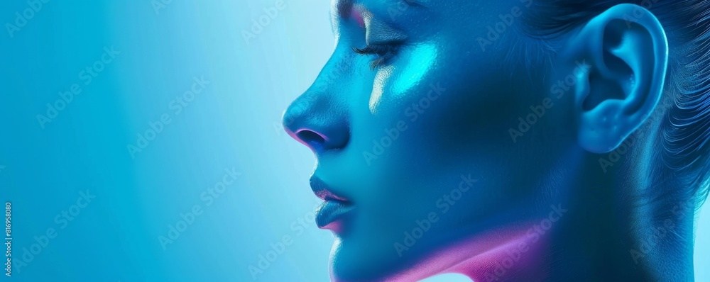 Ecofriendly skin care technology side view Tech for ecofriendly skin care Scifi tone Vivid Ecofriendly skin care technology side view Tech for ecofriendly skin care Scifi tone Vivid