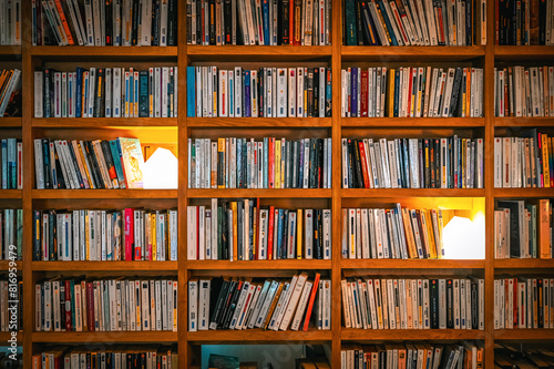 old books on the shelf