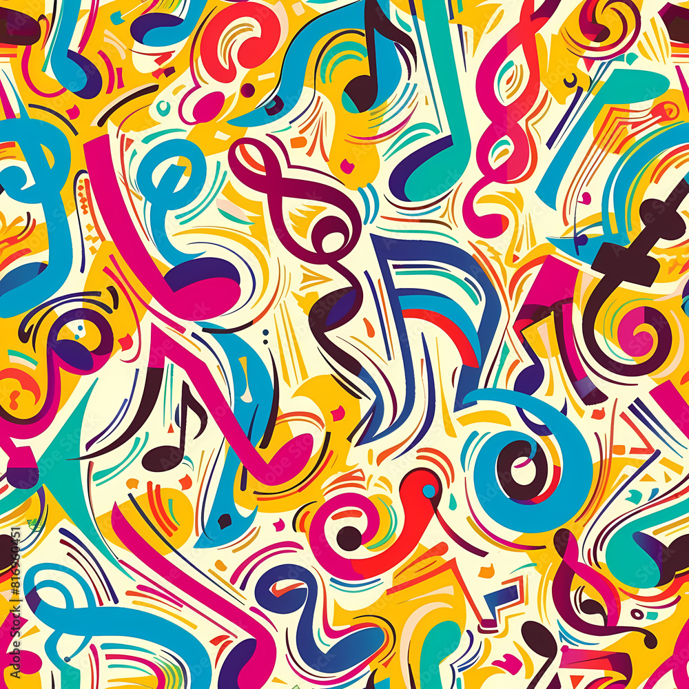 Abstract Classical music hand drawn doodle banner cartoon vector image Abstract Classical music hand drawn doodle banner cartoon vector image