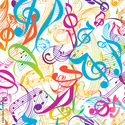 Abstract Classical music hand drawn doodle banner cartoon vector image