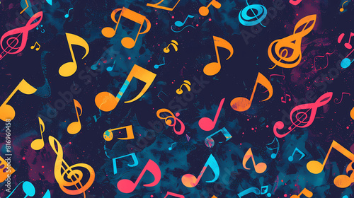 Abstract Classical music hand drawn doodle banner cartoon vector image