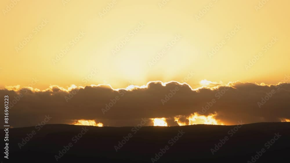 Amazing Golden Sunrise with Sun Rays Time Lapse Amazing Golden Sunrise with Sun Rays Time Lapse