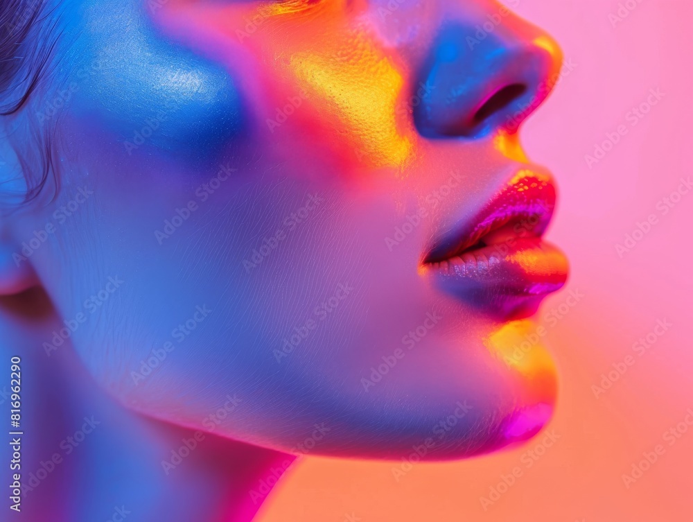 Organic for the skin side view Technology merging with organic skincare Advanced tone Triadic Color Scheme Organic for the skin side view Technology merging with organic skincare Advanced tone Triadic Color Scheme