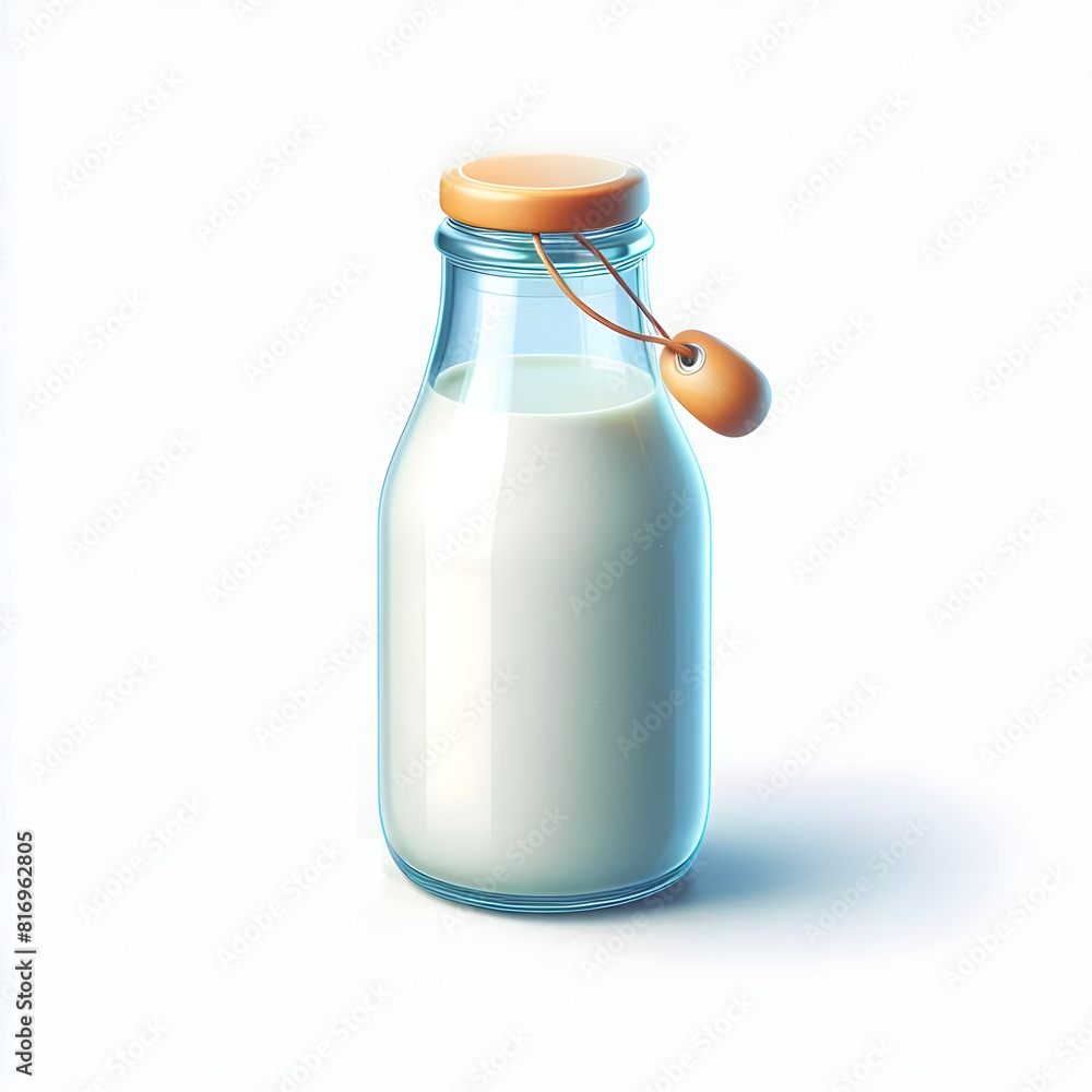 Purity in a Bottle | Milk bottle on isolated background Purity in a Bottle | Milk bottle on isolated background