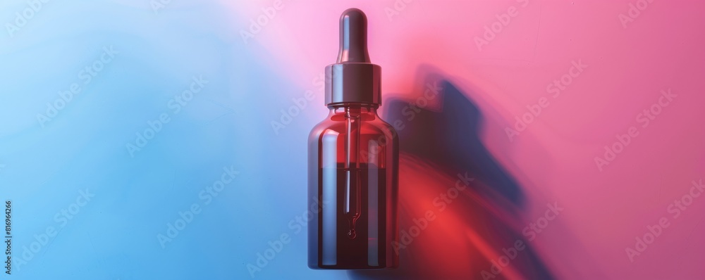 Serum bottle, dropper or pump top view Innovative serum dispenser for deep nourishment Technology tone Splitcomplementary color scheme Serum bottle, dropper or pump top view Innovative serum dispenser for deep nourishment Technology tone Splitcomplementary color scheme