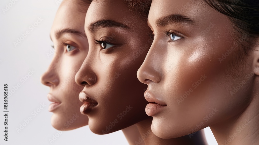 Smooth, clear skin without dark spots side view Technology for flawless ...