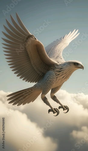 flying eagle in flight
