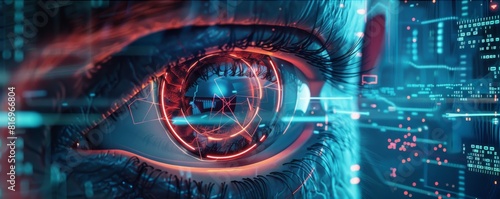 Technology front view Eye area care device  Cybernetic tone  Analogous Color Scheme photo