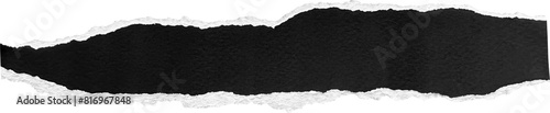 Wallpaper Mural Black & White Torn Paper Strip Torontodigital.ca