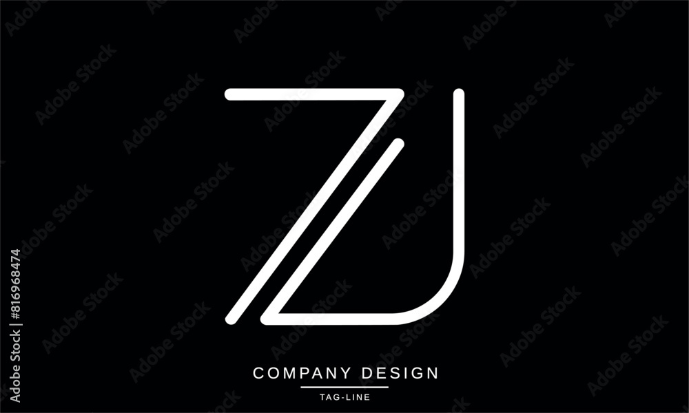 ZJ, JZ Abstract Letters Logo Monogram Design Font Icon Vector Initials ZJ, JZ Abstract Letters Logo Monogram Design Font Icon Vector Initials
