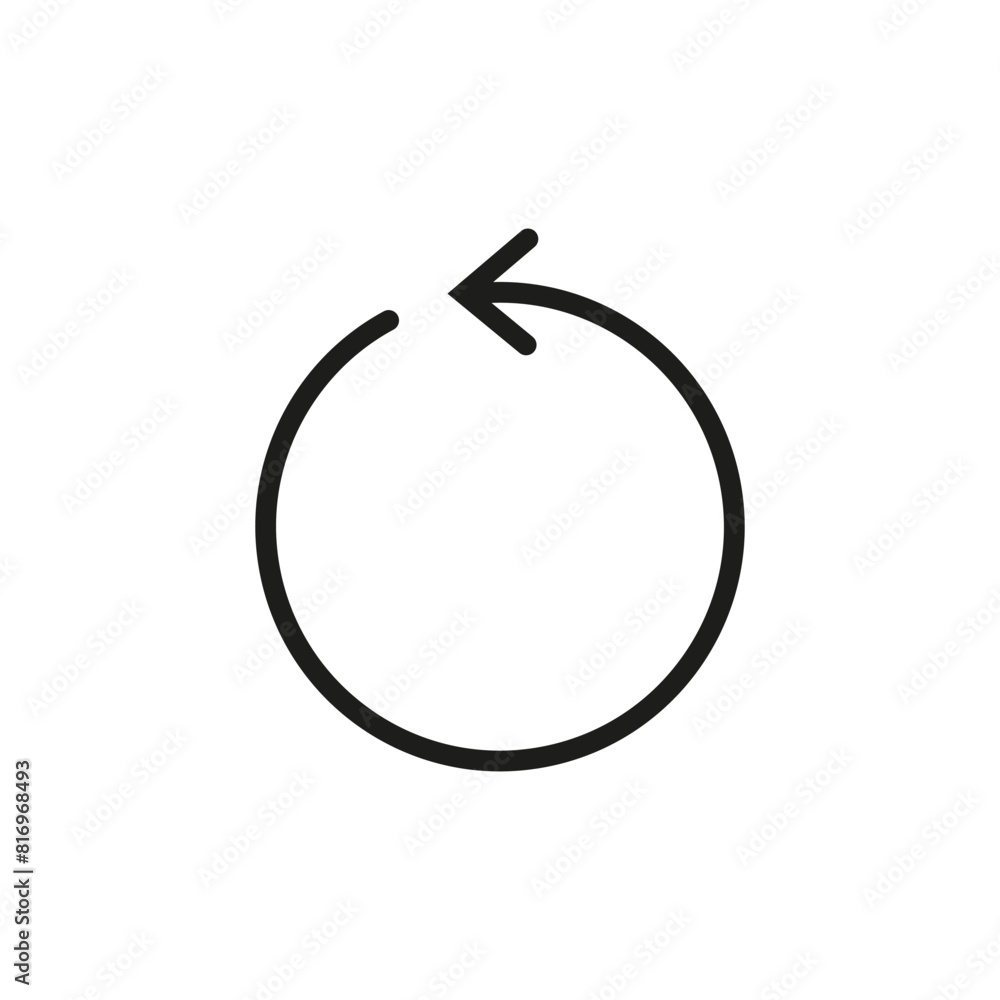 Thin rotating round arrow. Circle arrow. Vector illustration. Thin rotating round arrow. Circle arrow. Vector illustration.