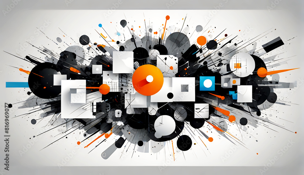 Obraz premium Abstract business communication technology concept. illustration. Art. Abstract background desnig illustration.