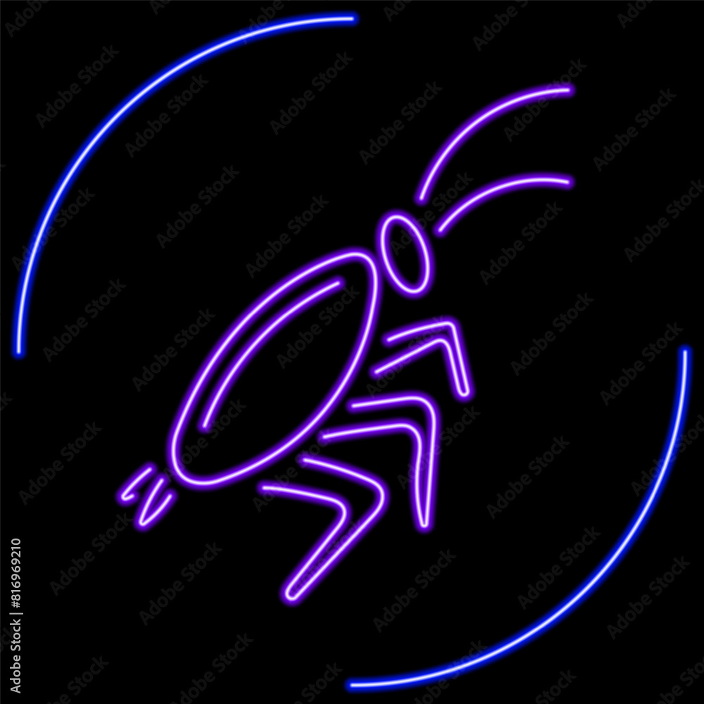 cockroach neon sign, modern glowing banner design, colorful modern design trend on black background. Vector illustration. cockroach neon sign, modern glowing banner design, colorful modern design trend on black background. Vector illustration.