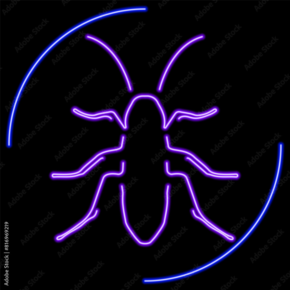 cockroach neon sign, modern glowing banner design, colorful modern design trend on black background. Vector illustration. cockroach neon sign, modern glowing banner design, colorful modern design trend on black background. Vector illustration.