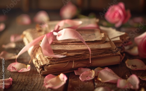 a bunch of love letters tie...