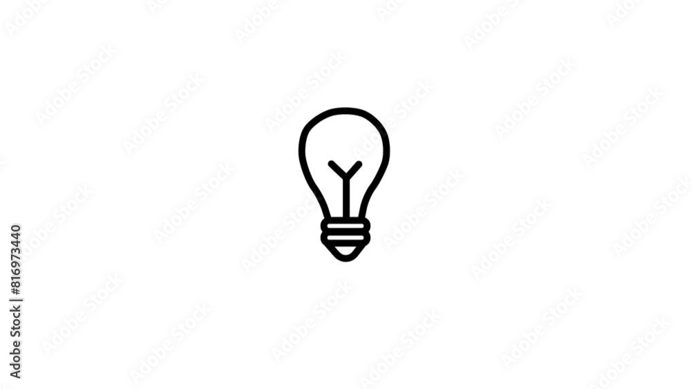 Light bulb icon animation, idea icon, lamp icon, simple bulb logotype icon animation, Light bulb icon animation, idea icon, lamp icon, simple bulb logotype icon animation,