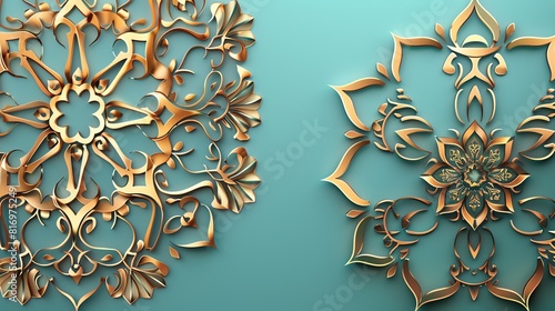 Clean eid al-adha backdrops with muslim motifs photo