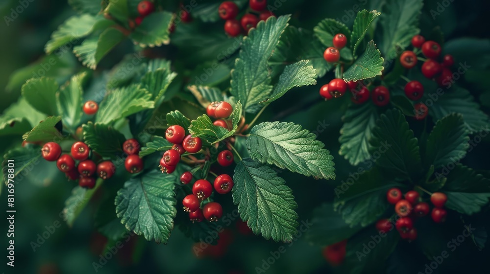 Obraz premium Documentary photography style focusing on a hawthorn tree in full bloom