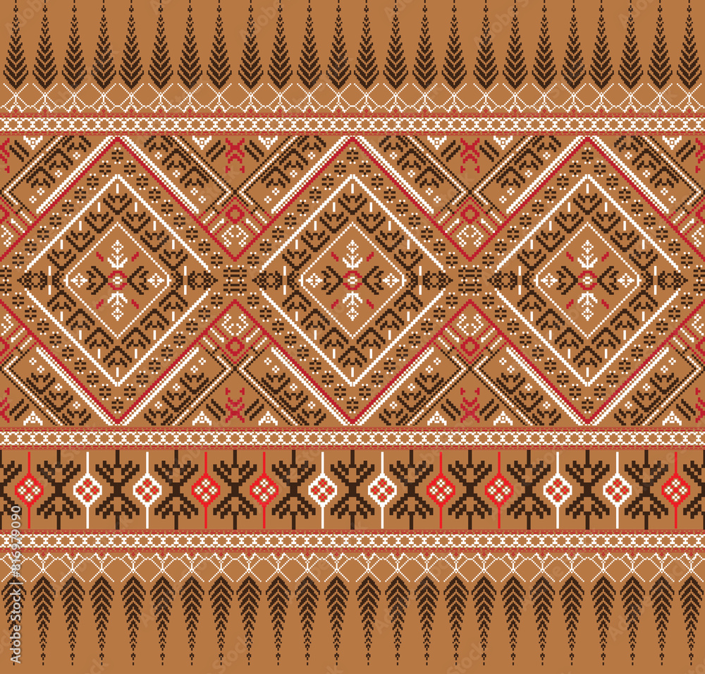 The fabric pattern is unique and created from the design. The fabric pattern is unique and created from the design.