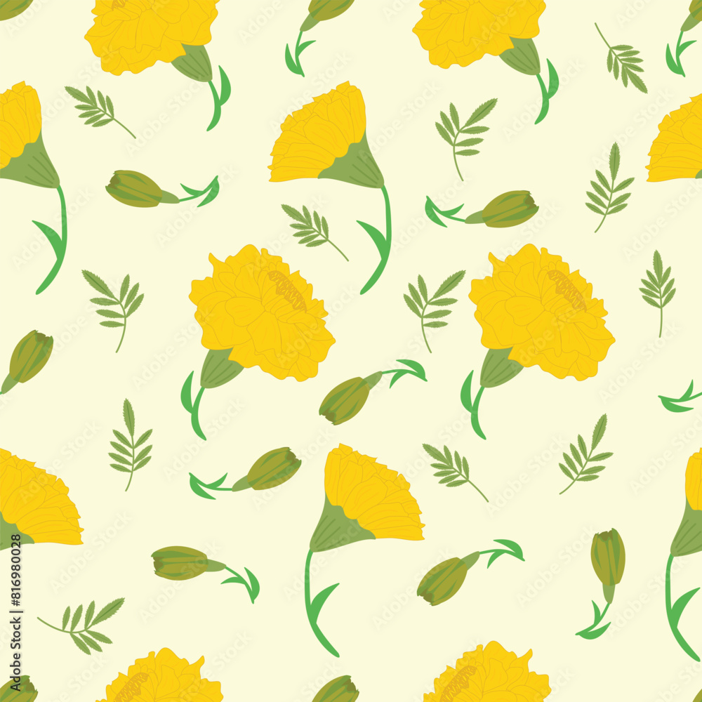 Fototapeta premium Seamless Marigold