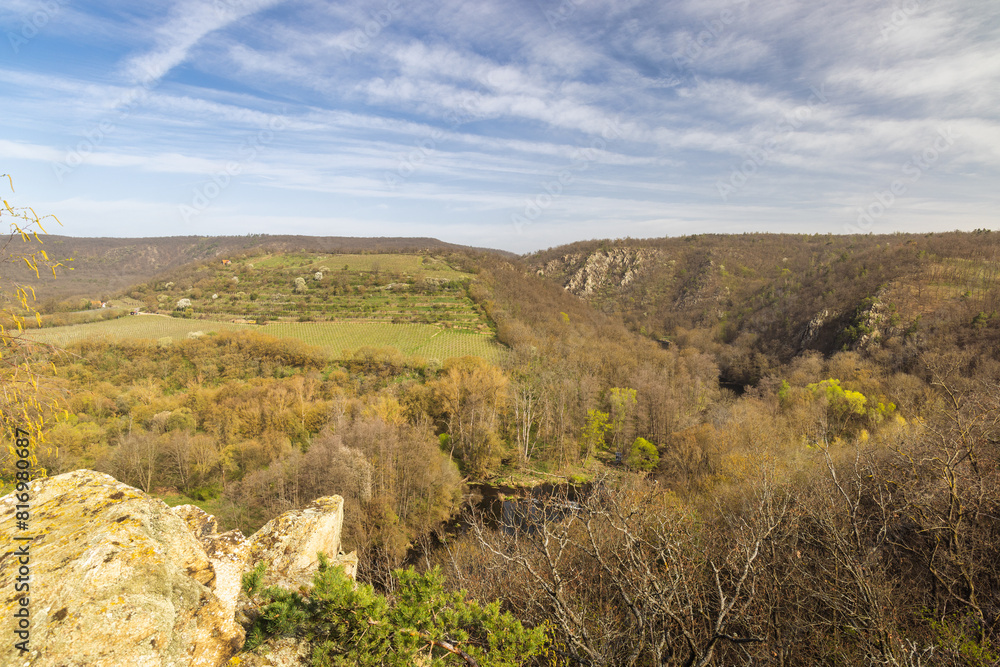 Fototapeta premium Lookout of Nine Mills in Podyji National Park, near Znojmo town in South Moravia region, Czech Republic, Europe.