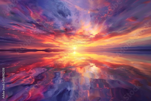 Echoes of Twilight: A Harmonious Dance Between the Sky and Water in a Mesmerizing Sunset