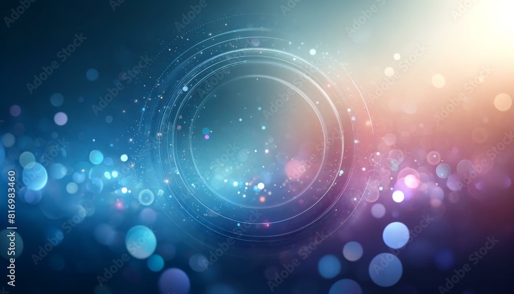 Fototapeta premium Abstract Bokeh Light Circle and Particles Background Design