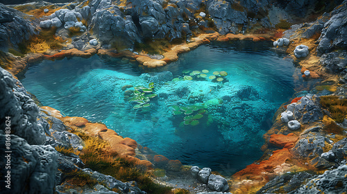 A heart-shaped lake in the middle of untouched nature
