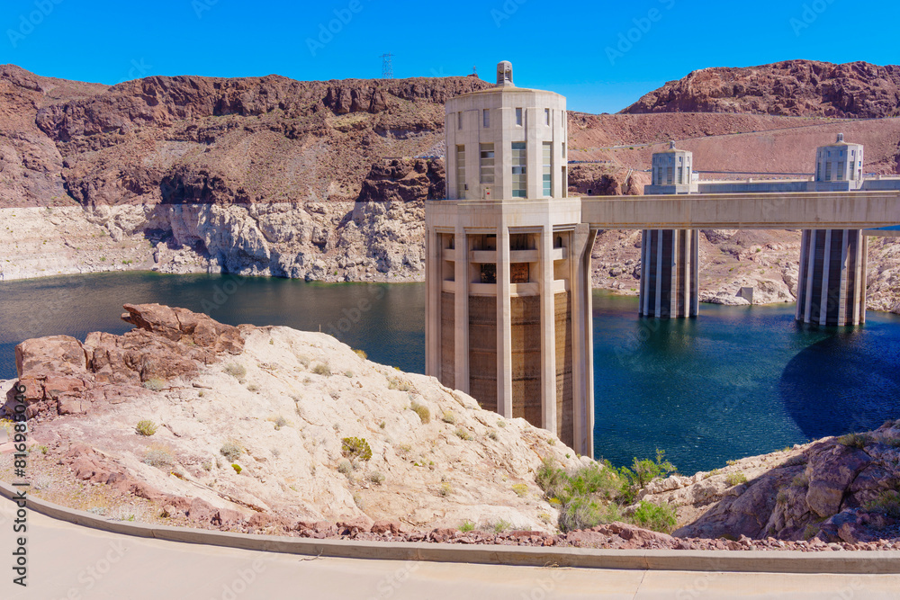 Towering Water Intake Structures of the Hoover Dam Towering Water Intake Structures of the Hoover Dam