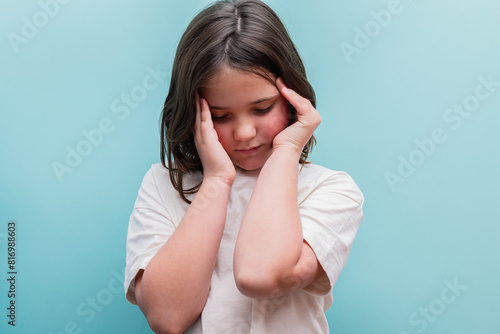 Young girl feels uneasy, possible hypoglycemia symptoms
