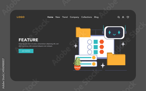 Feature categorization concept. Flat vector illustration
