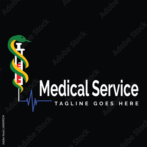 med medical logo design icon