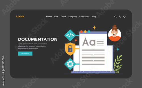 Open source web banner or landing page dark or night mode.