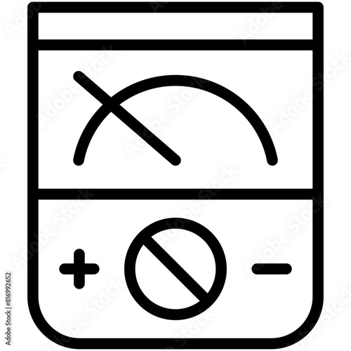 voltmeter line icon