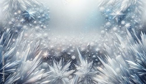 Stunning Winter Wonderland with Sparkling Ice Crystals
