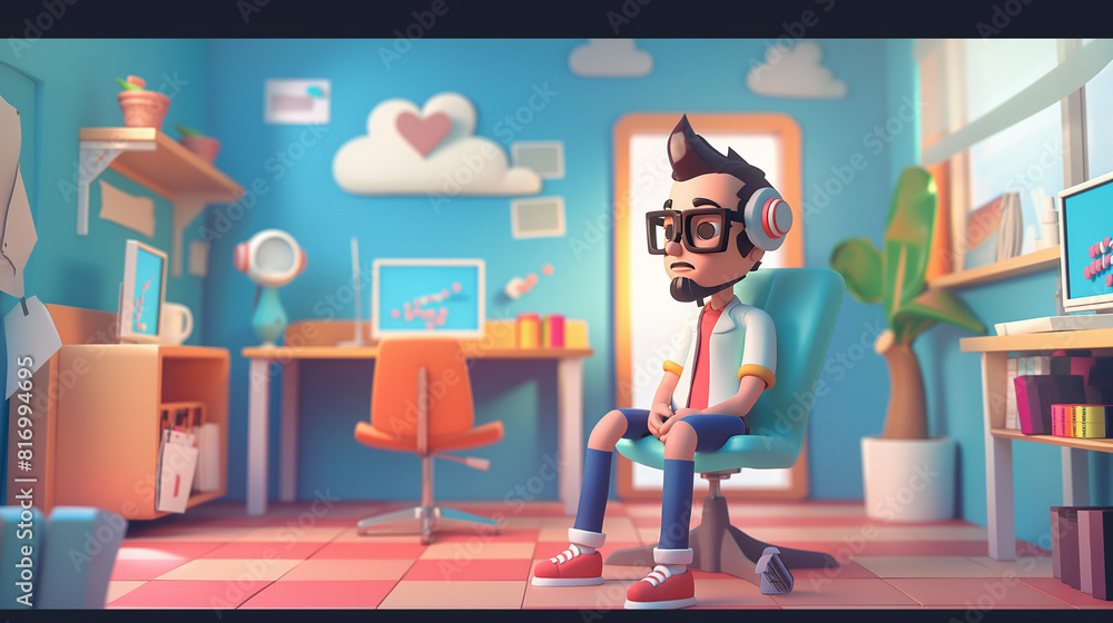 Fototapeta premium person in a office 3D